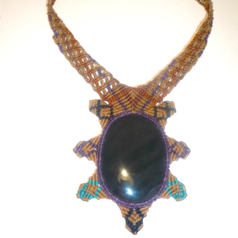 NWOT ONE OF A KIND Bohemian Macrame Necklace